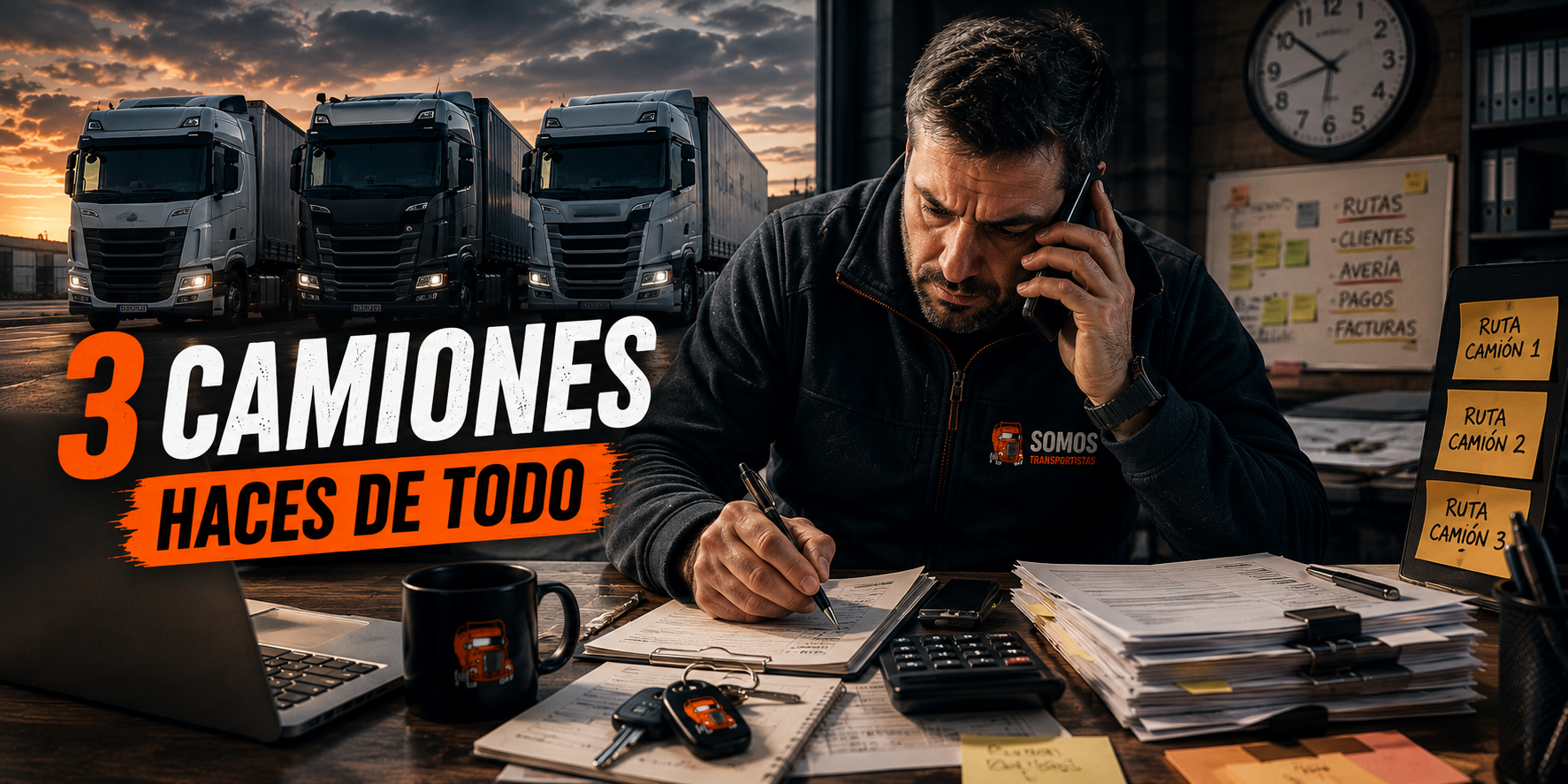 Tener 3 camiones: el punto exacto donde haces de todo